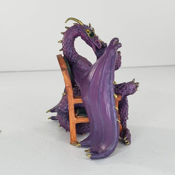 Hamilton Collection Dragon Hold Em Or Fold Em Poker Face Ace Figurine *FLAW* - Picture 5 of 10